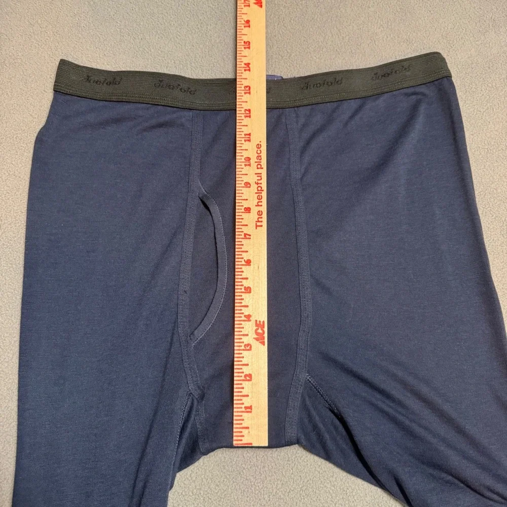 Vintage Duofold Thermal Long John Pant Baselayer Wool Blend L Navy Blue Outdoors